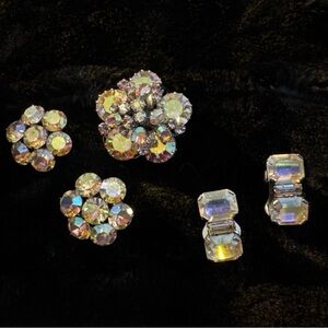 Elegant Vintage Crystal costume Jewelry Set